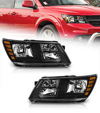 For 2009-2020 Dodge Journey Headlights(Black)