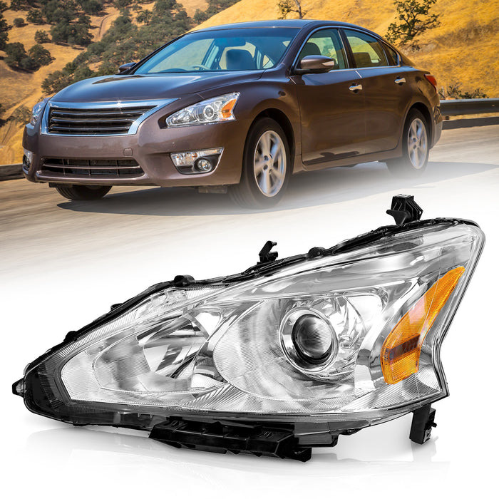 For 2013-2015 Nissan Altima Sedan Headlights Left Side(Chrome)