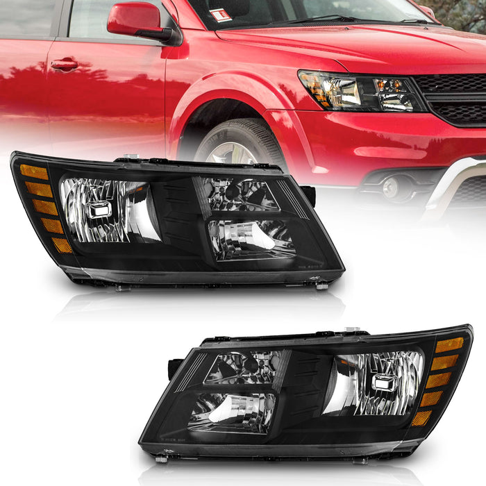 For 2009-2020 Dodge Journey Headlights(Black)