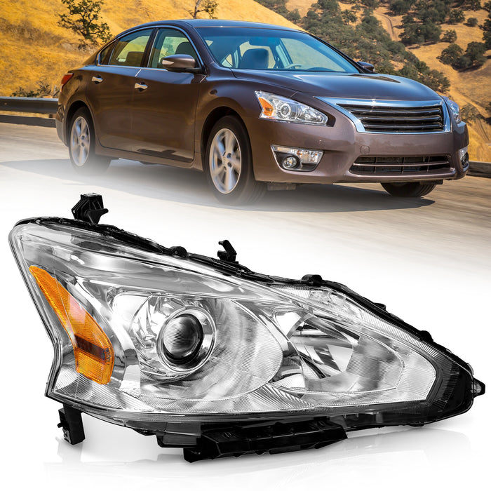 For 2013-2015 Nissan Altima Sedan Headlight Right Side(Chrome)