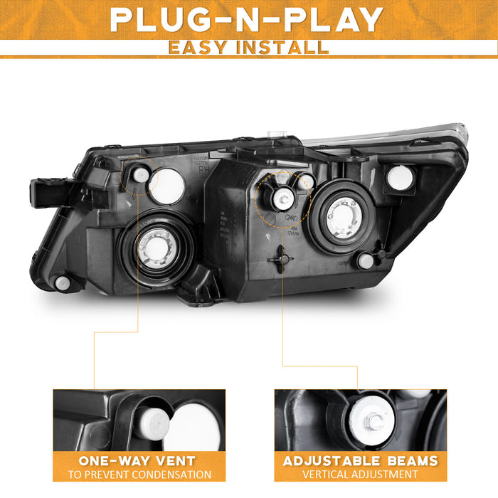 For 2009-2020 Dodge Journey Headlights(Black)