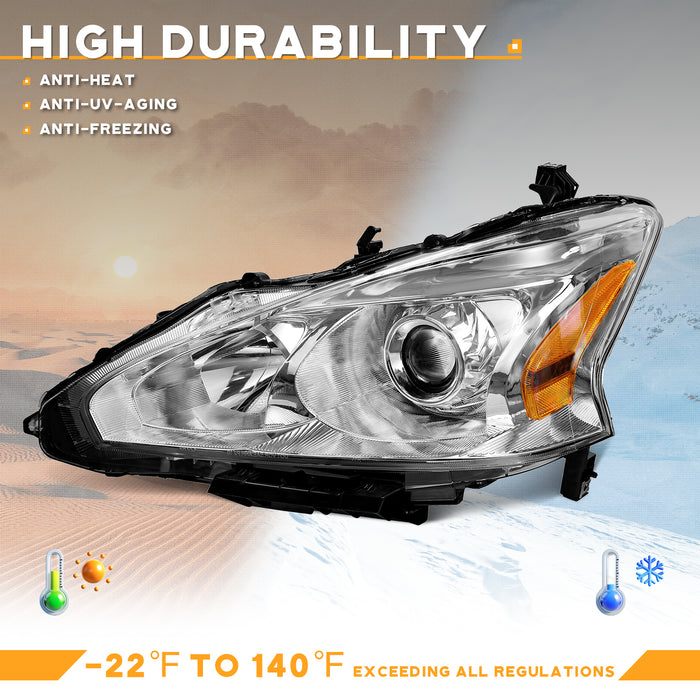 For 2013-2015 Nissan Altima Sedan Headlights Left Side(Chrome)