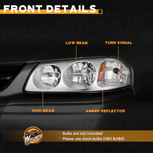 For 2000-2005 Chevy Impala Headlights (Chrome)