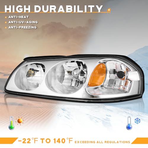 For 2000-2005 Chevy Impala Headlights (Chrome)