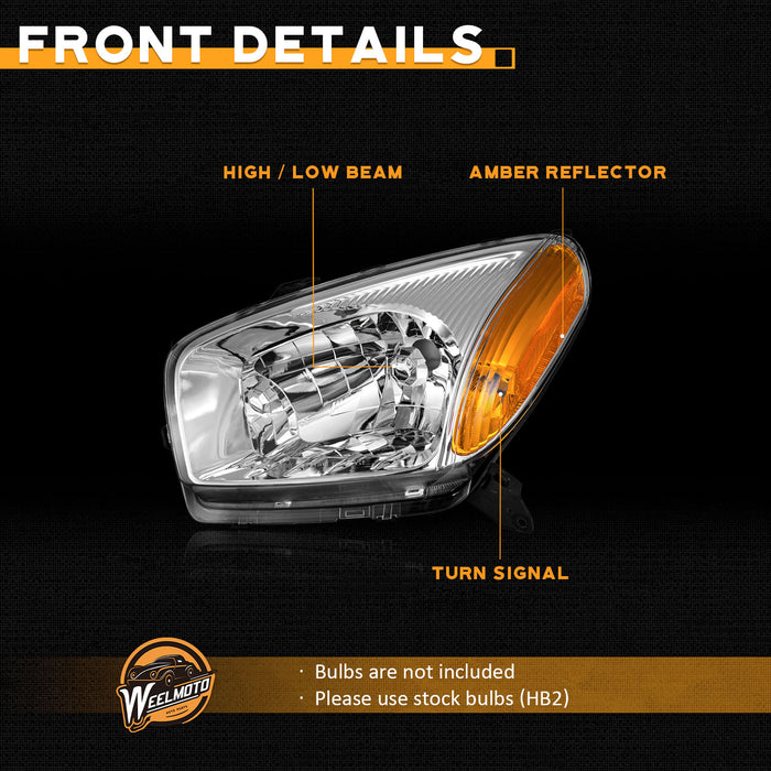 For 2001-2003 TOYOTA RAV4 Headlight(Chrome)