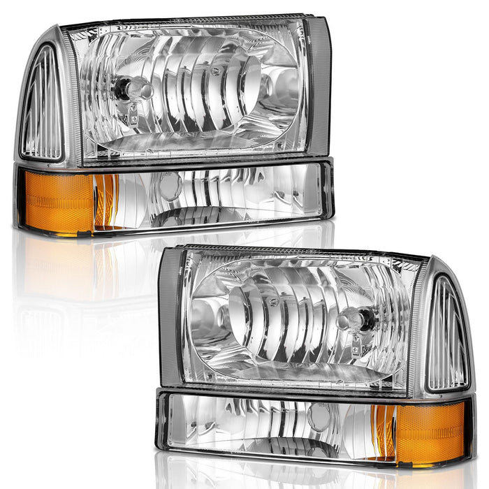 WEELMOTO For 1999-2004 Ford Super Duty F250 F350 F450 F550 Headlights