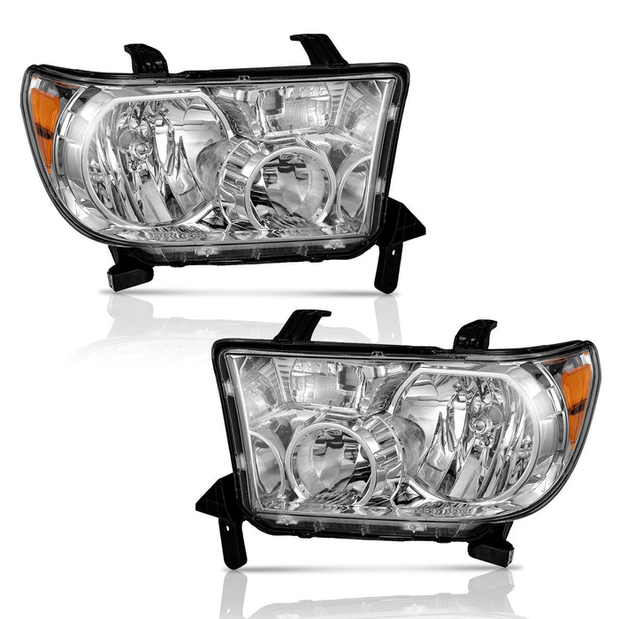 WEELMOTO 2007-2013 Toyota Tundra Headlights Assembly Automotive Headlamp Headlight Replacement