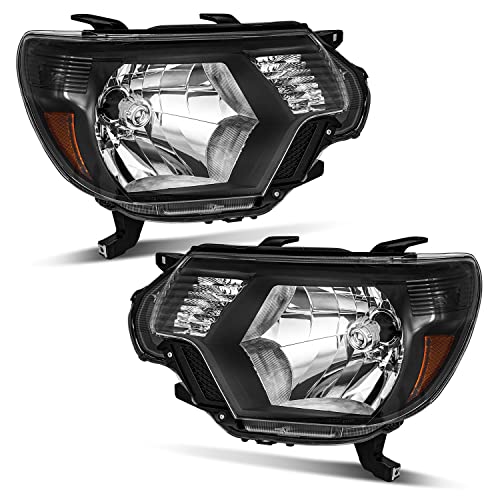 WEELMOTO Headlights Assembly Compatible with 2012-2015 Toyota Tacoma Headlights Assemblies for 12 13 14 15 Tacoma