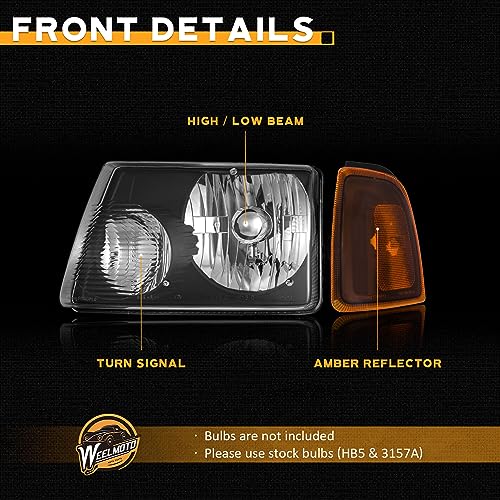 For 2001-2011 Ford Ranger Headlights (Black)