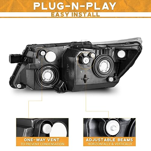 WEELMOTO For 2009-2020 DODGE JOURNEY Headlights Assembly Headlamp Replacement